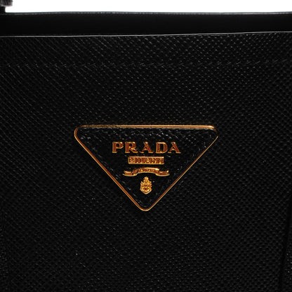 Prada Saffiano Cuir Small Double Bag Nero Black 5 of 9