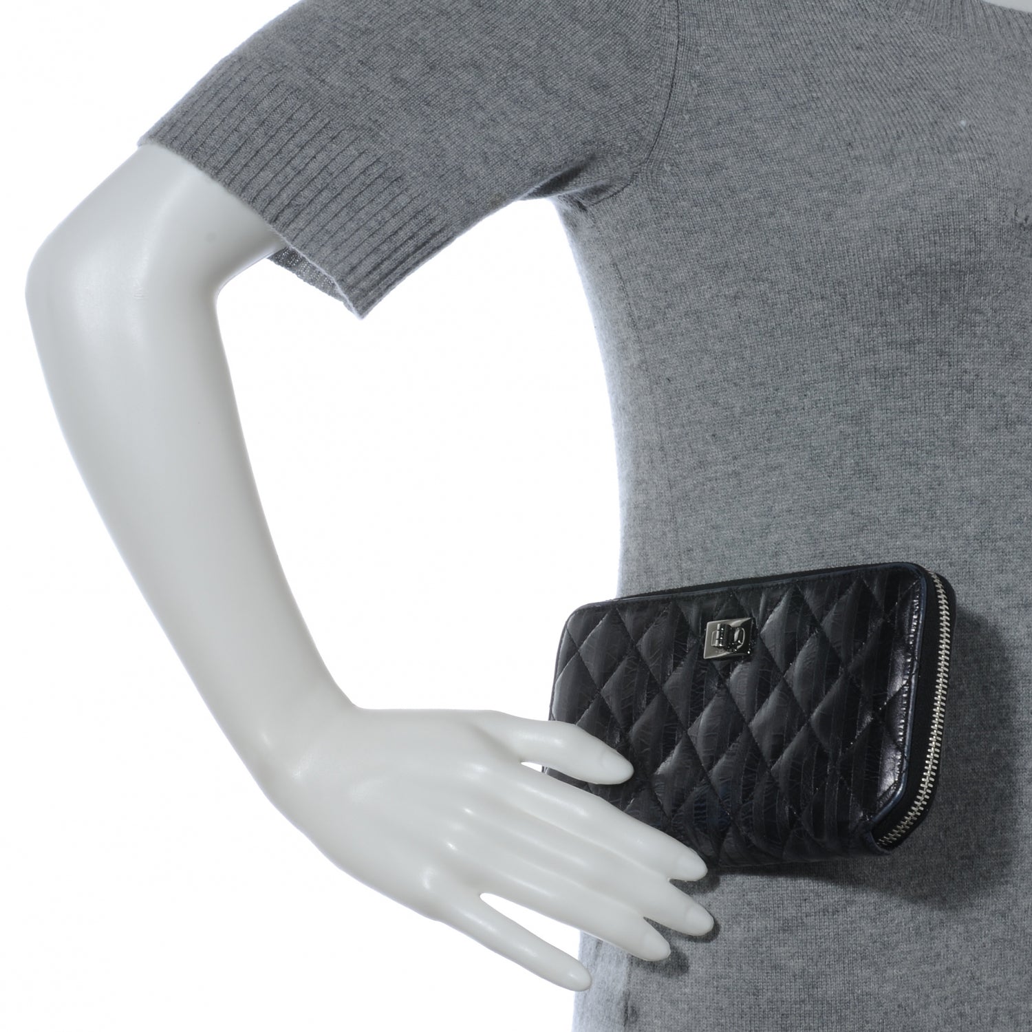 Chanel Striped Reissue Wallet Metallic Black (dup see below do not paid or add to acct) 2 of 9