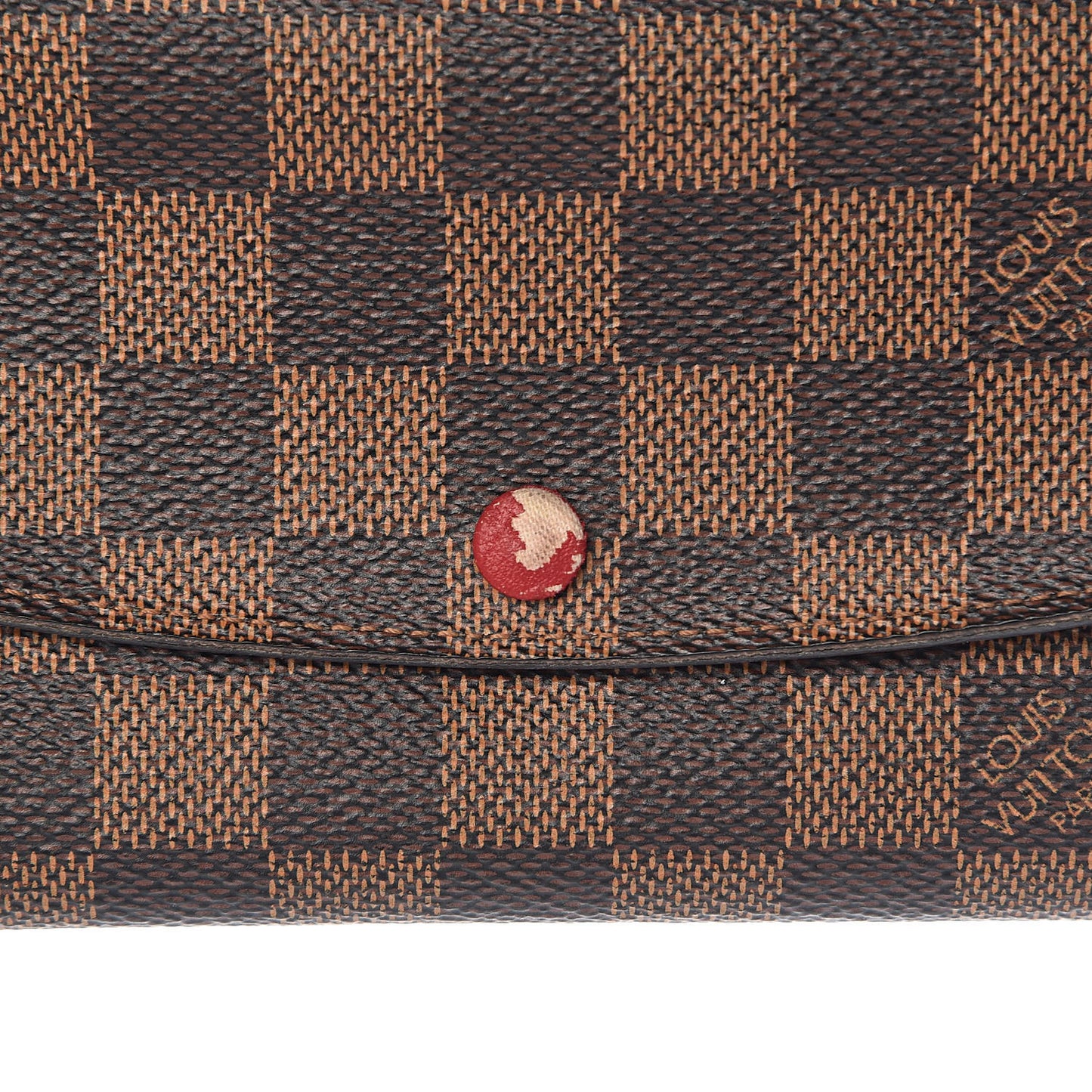 Damier Ebene Emilie Wallet Red