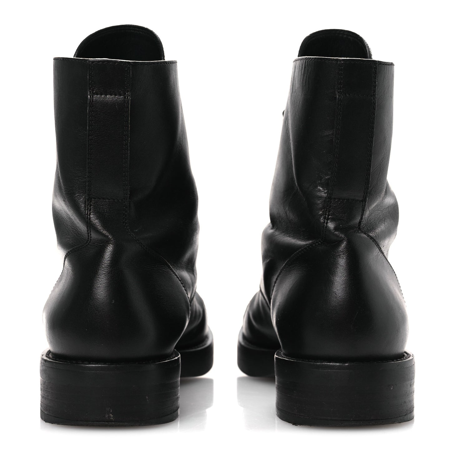 Calfskin Flat Ranger Boots 36.5 Black