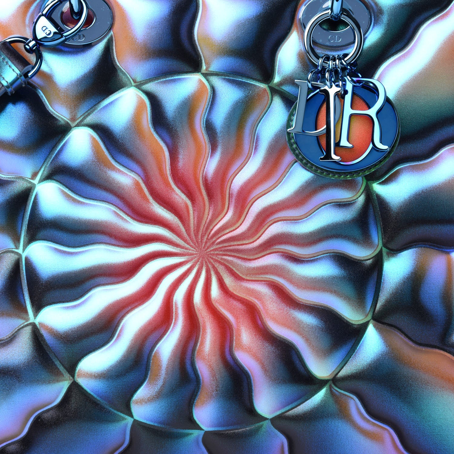 Christian Dior Metallic Iridescent Calfskin Large Judy Chicago