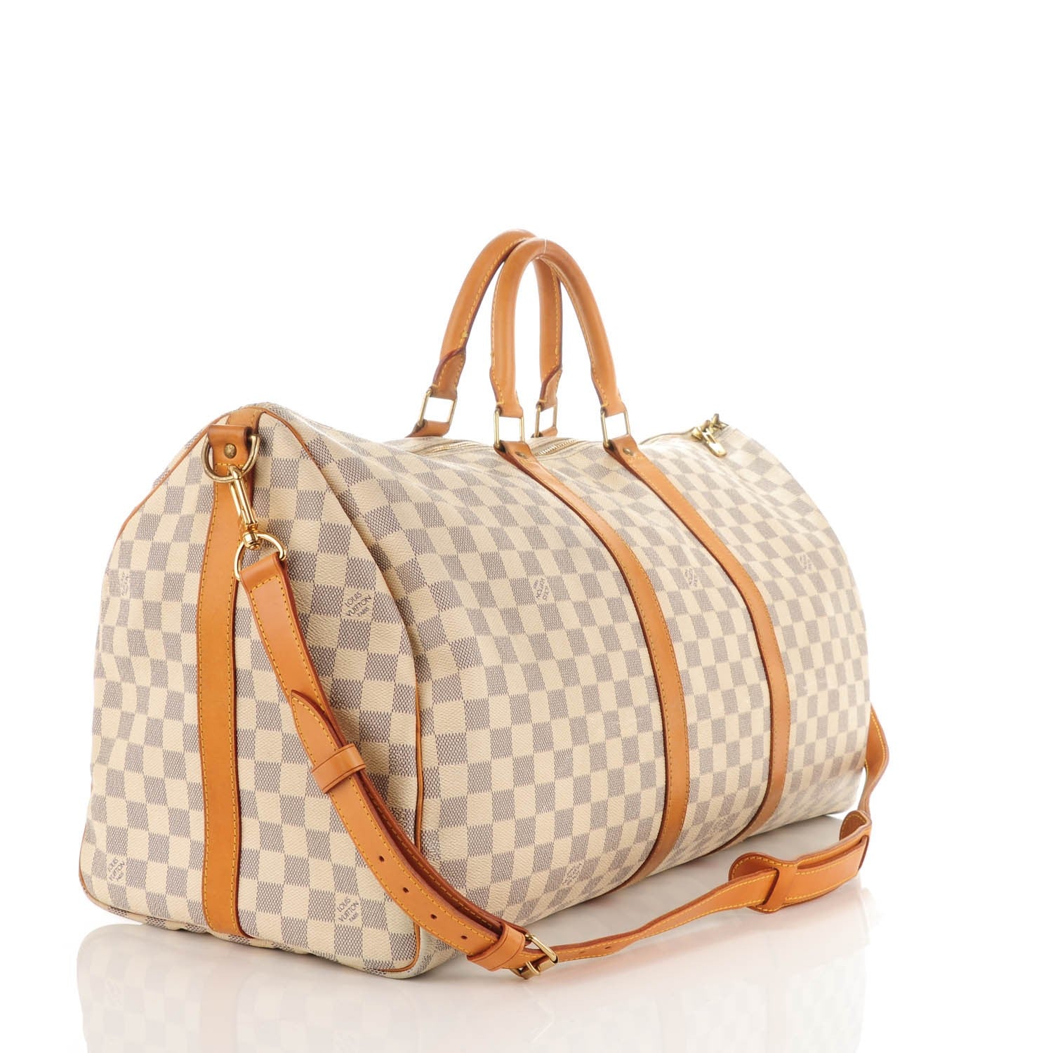 Louis Vuitton Damier Azur Keepall Bandouliere 55 3 of 12
