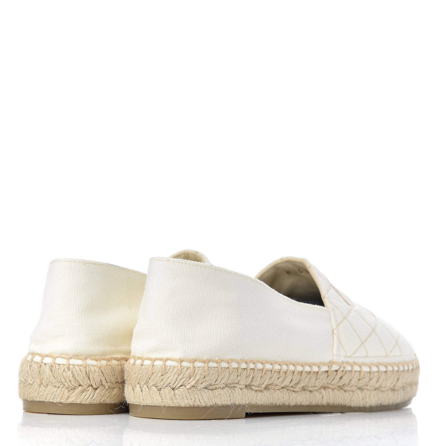 Fabric Biarritz CC Espadrilles 38 White Gold