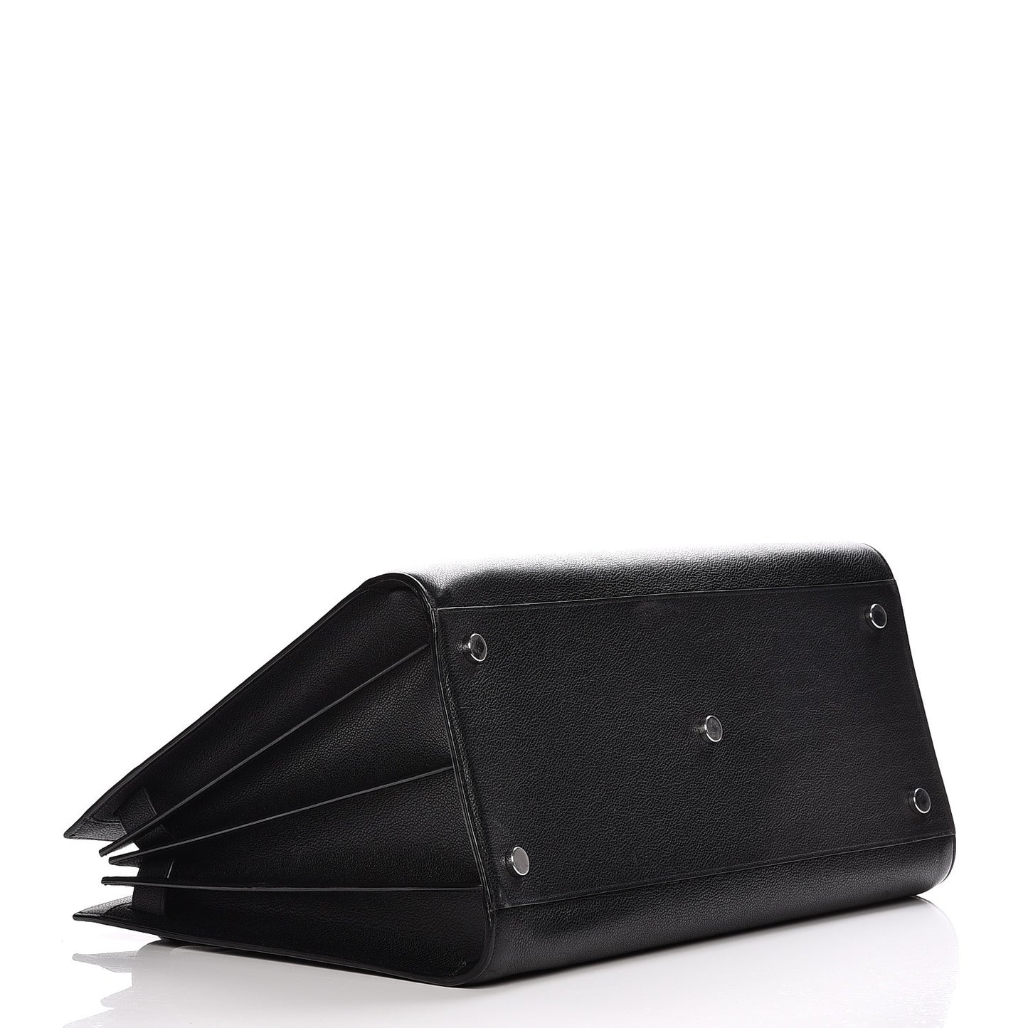 Grained Calfskin Large Sac De Jour Carryall Black