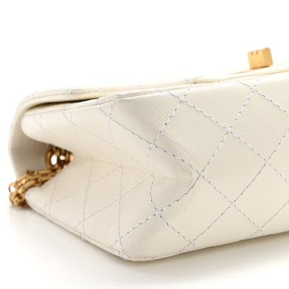 Chanel Aged Calfskin Quilted 2.55 Reissue Mini Flap White 9 of 13