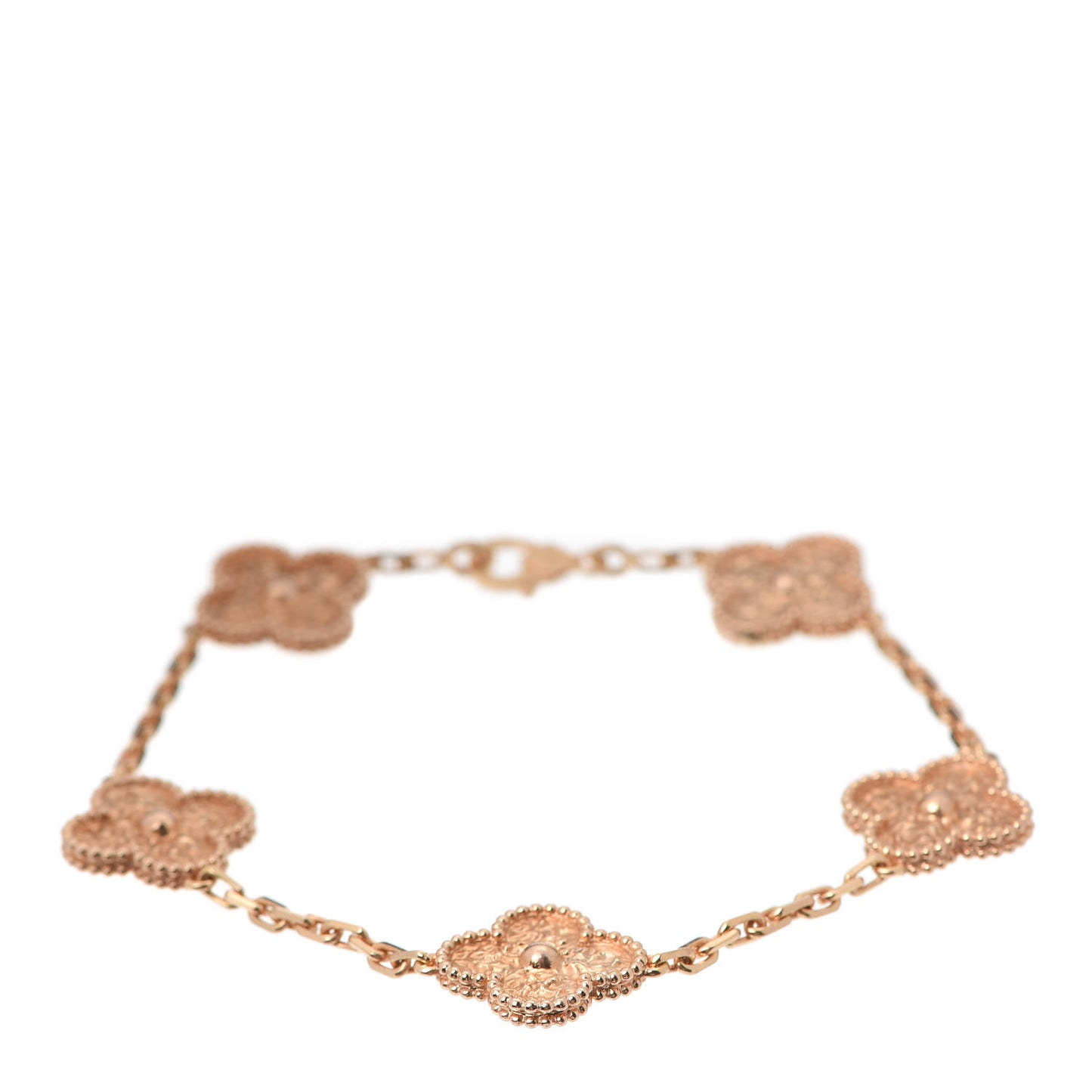 18K Rose Gold 5 Motifs Vintage Alhambra Bracelet