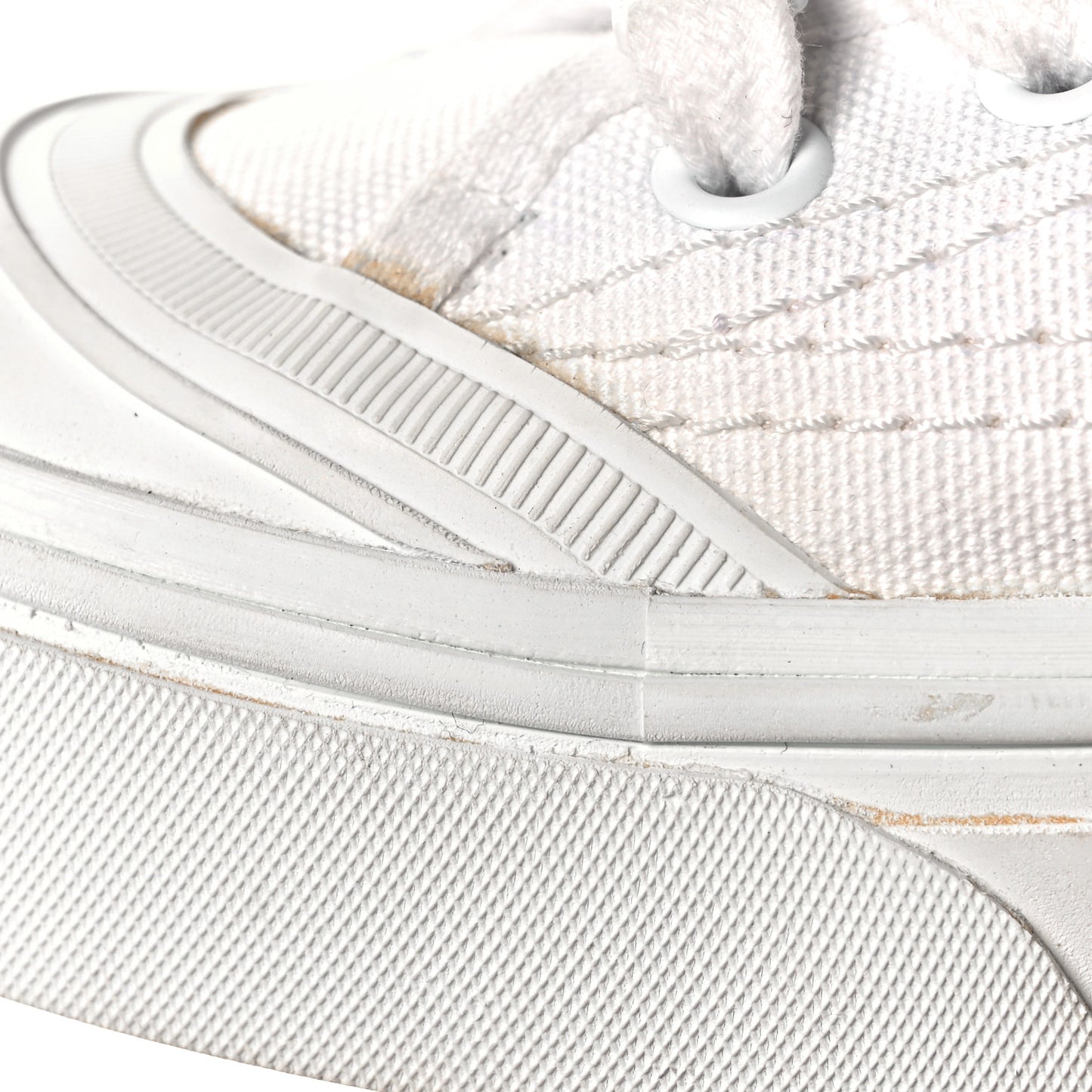 Fabric Low Top Sneakers 36 White