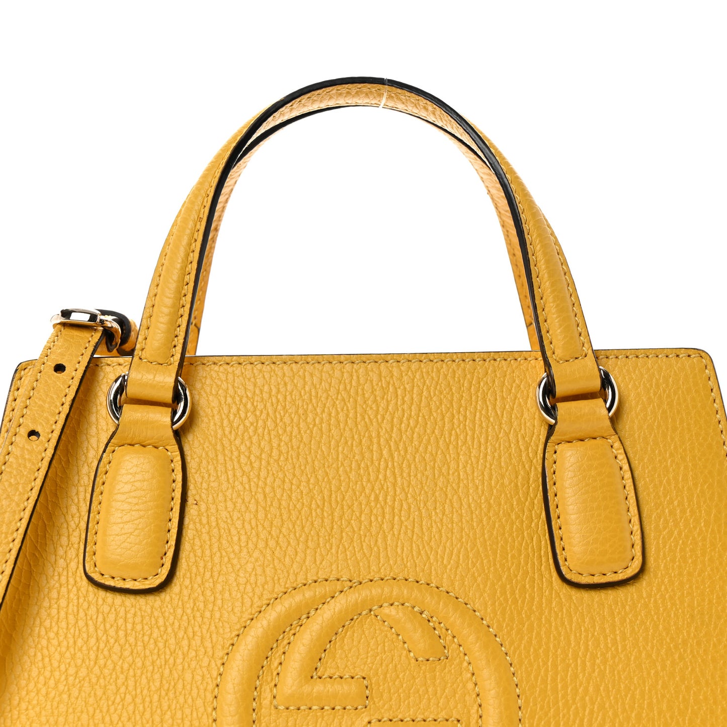 Dollar Calfskin Medium Soho Top Handle Satchel Yellow