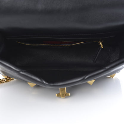 Valentino Garavani Nappa Large Roman Stud Shoulder Bag Black 5 of 10