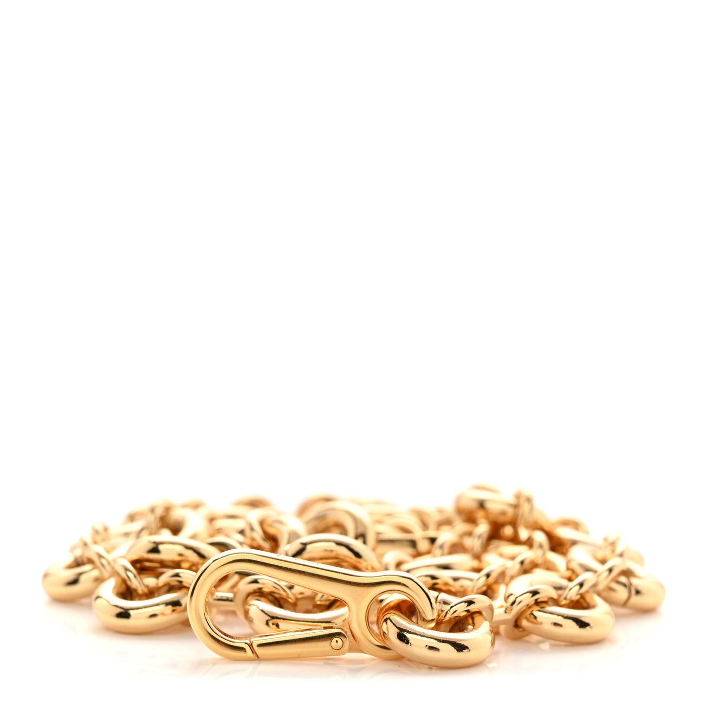 Brass Anagram Donut Chain Shoulder Strap Gold
