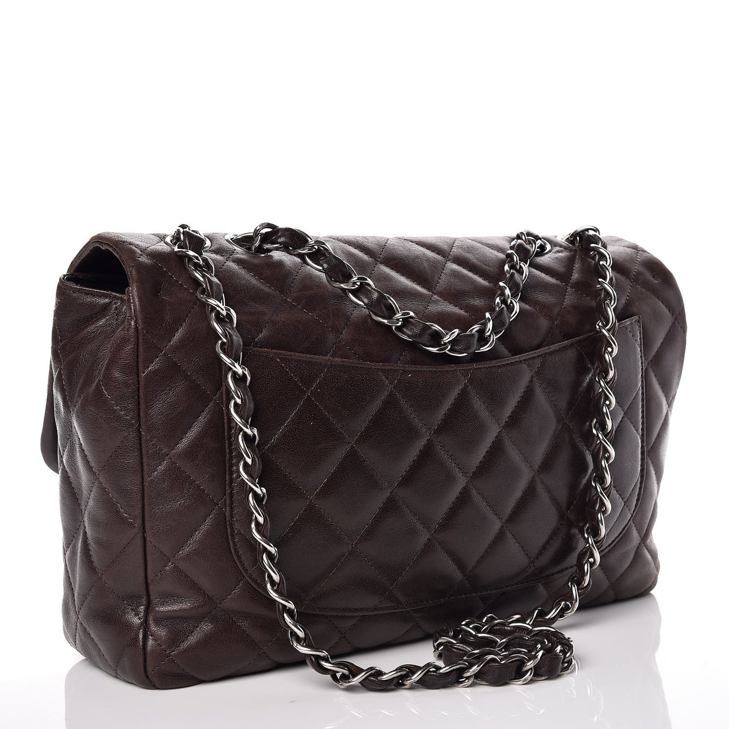 Lambskin Quilted Jumbo Hybrid Reissue Flap Brown
