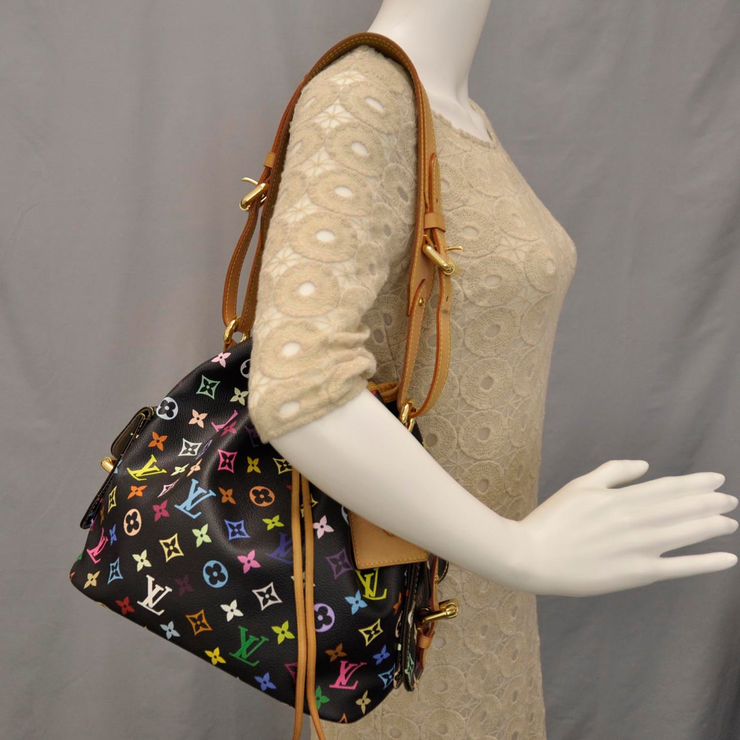 Monogram Multicolor Petit Noe Black