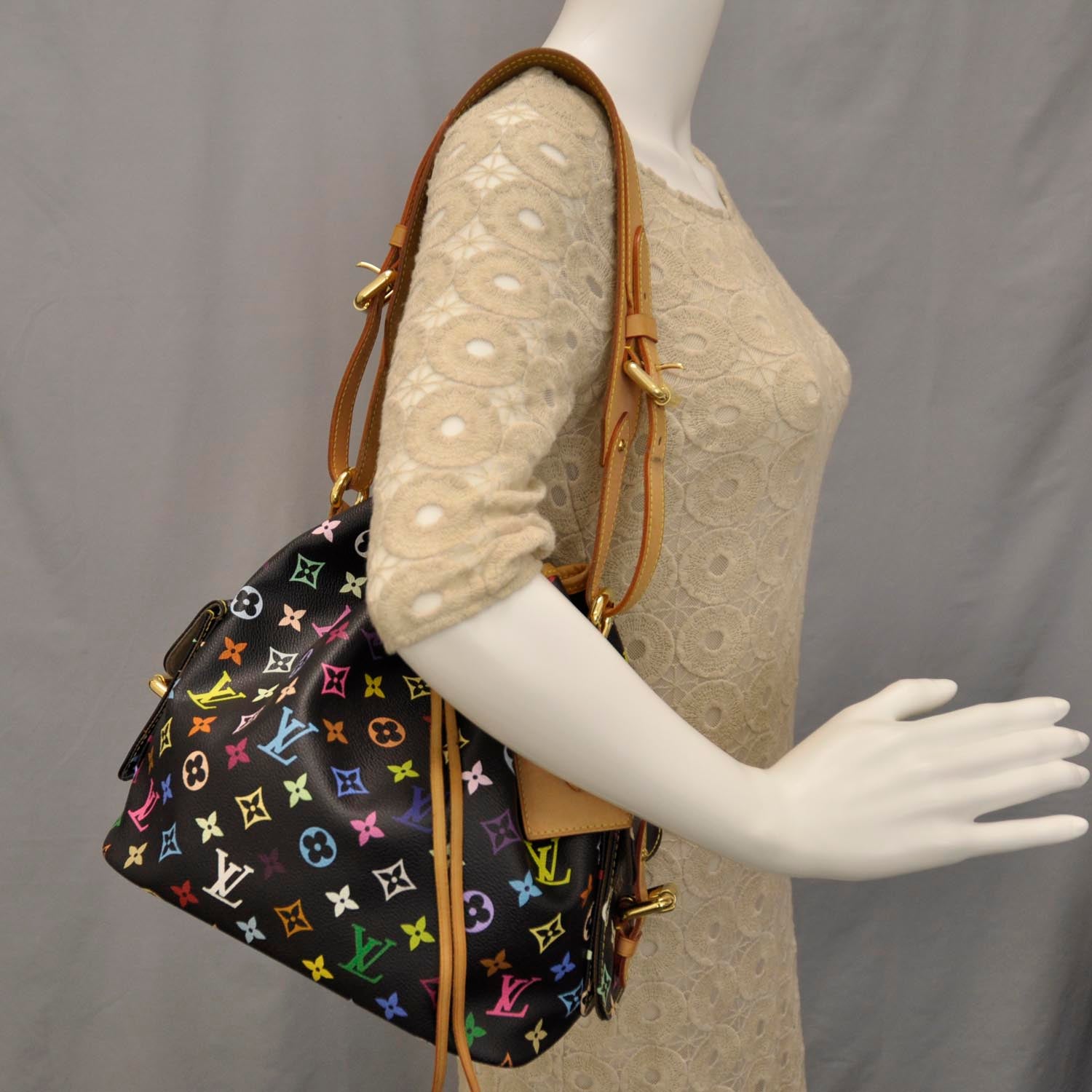 Louis Vuitton Monogram Multicolor Petit Noe Black 2 of 8