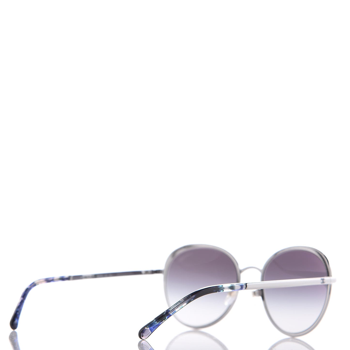 Round Spring Sunglasses 4206 Silver