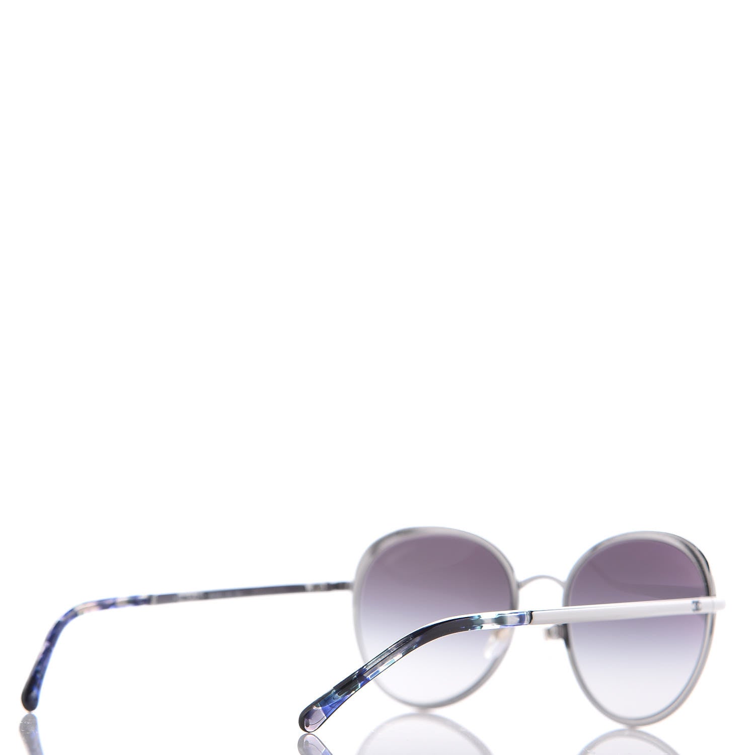Chanel Round Spring Sunglasses 4206 Silver 3 of 10