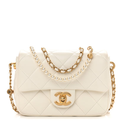 Chanel Lambskin Quilted Mini My Perfect Flap White 1 of 11