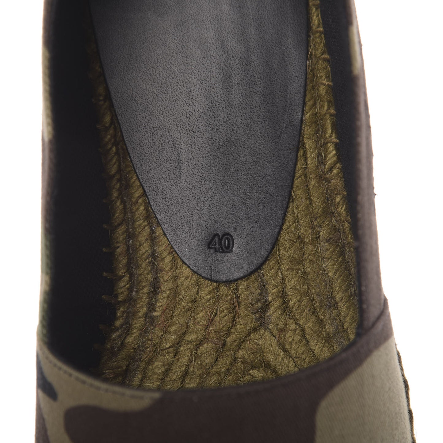 Canvas Camouflage Espadrilles 40 Kaki Black