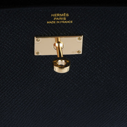 Hermes Epsom Kelly Longue Wallet Black 7 of 13