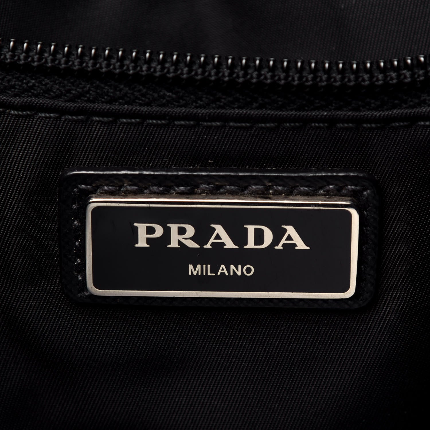 Prada Technical Nylon Saffiano Double Buckle Backpack Black 6 of 10