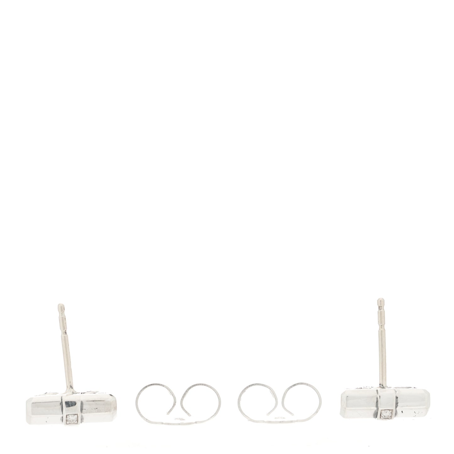 Sterling Silver Diamond Lexington Barrel Earrings