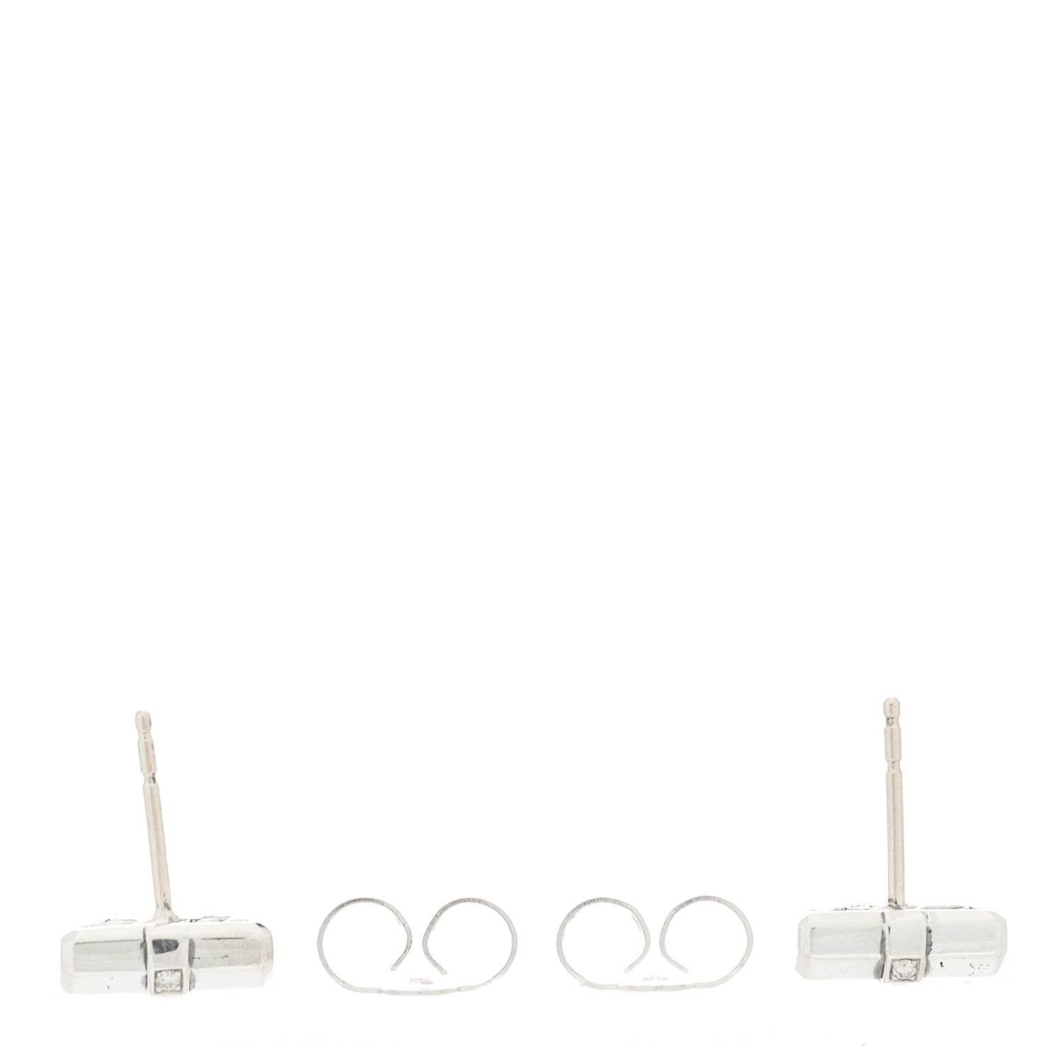 David Yurman Sterling Silver Diamond Lexington Barrel Earrings 3 of 4