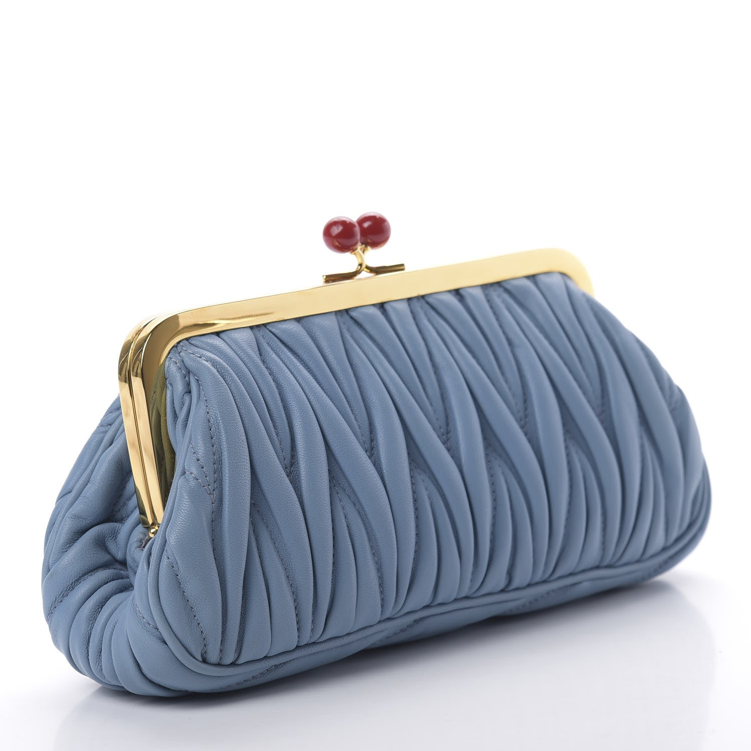 Miu Miu Matelasse Lux Kiss Lock Clutch Astrale 630278 – FASHIONPHILE