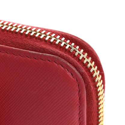 Prada Saffiano Fiocco Bow Zip Around Wallet Peonia 11 of 15