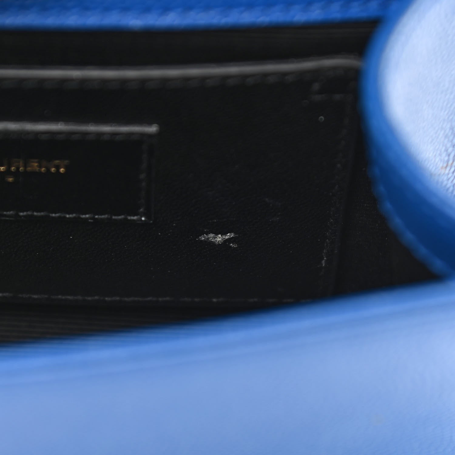 Saint Laurent Grain De Poudre Small Classic Monogram Kate Satchel Royal Blue 13 of 13