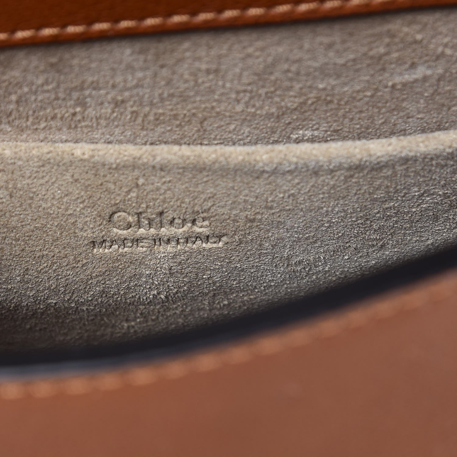 Chloe Calfskin Suede Small Nile Bracelet Bag Caramel 6 of 6