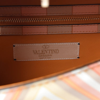 Valentino Garavani Vitello Native Couture 1975 Medium Glam Lock Rockstud Flap Mandarin Sorbet 6 of 12