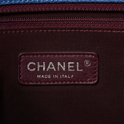 Chanel Caviar Quilted Large French Riviera Flap Blue 6 of 14