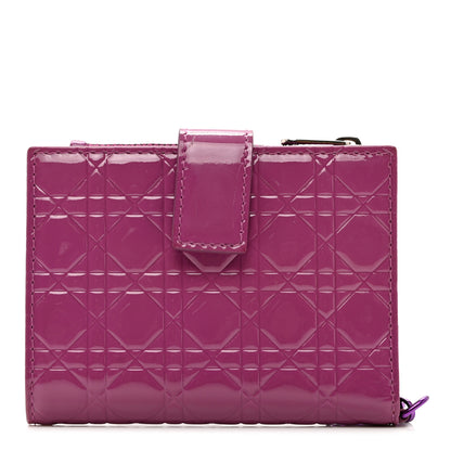 Christian Dior Patent Cannage Lady Dior Eden Wallet Purple 1 of 6