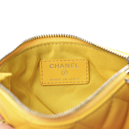 Chanel Lambskin Small Ground Control Cosmetic Case Yellow 6 of 7