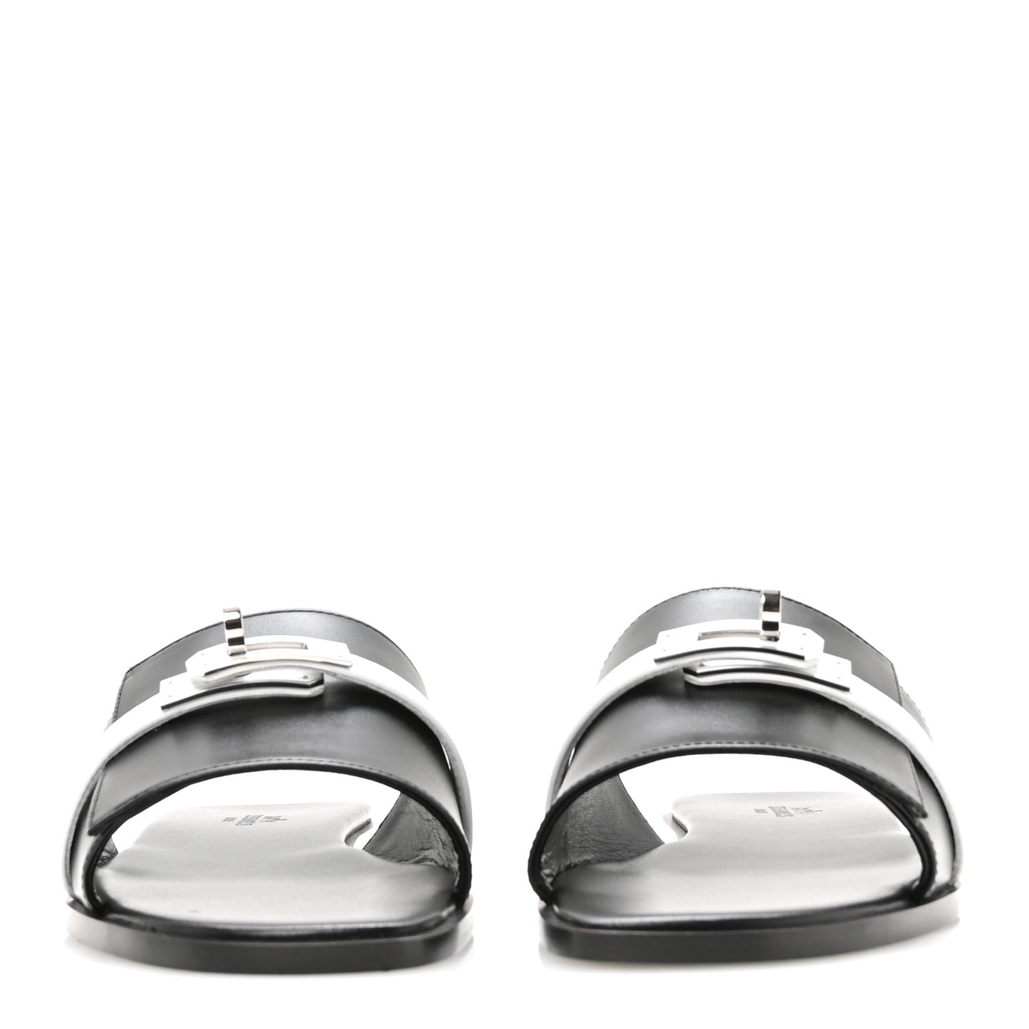 Calfskin Giulia Sandals 39 Black White