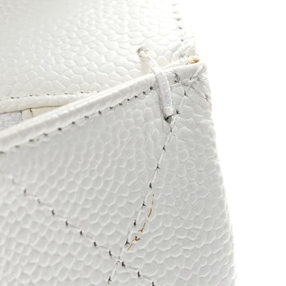 Chanel Caviar Quilted Jumbo Single Flap White 11 of 15