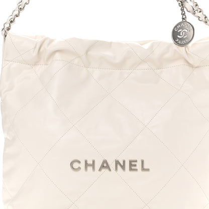 Chanel Shiny Calfskin Quilted Small Chanel 22 White 6 of 11