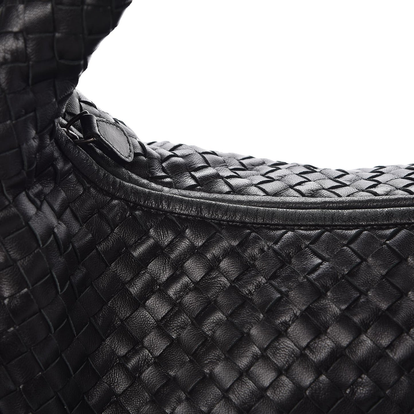 Nappa Intrecciato Large Veneta Hobo Black