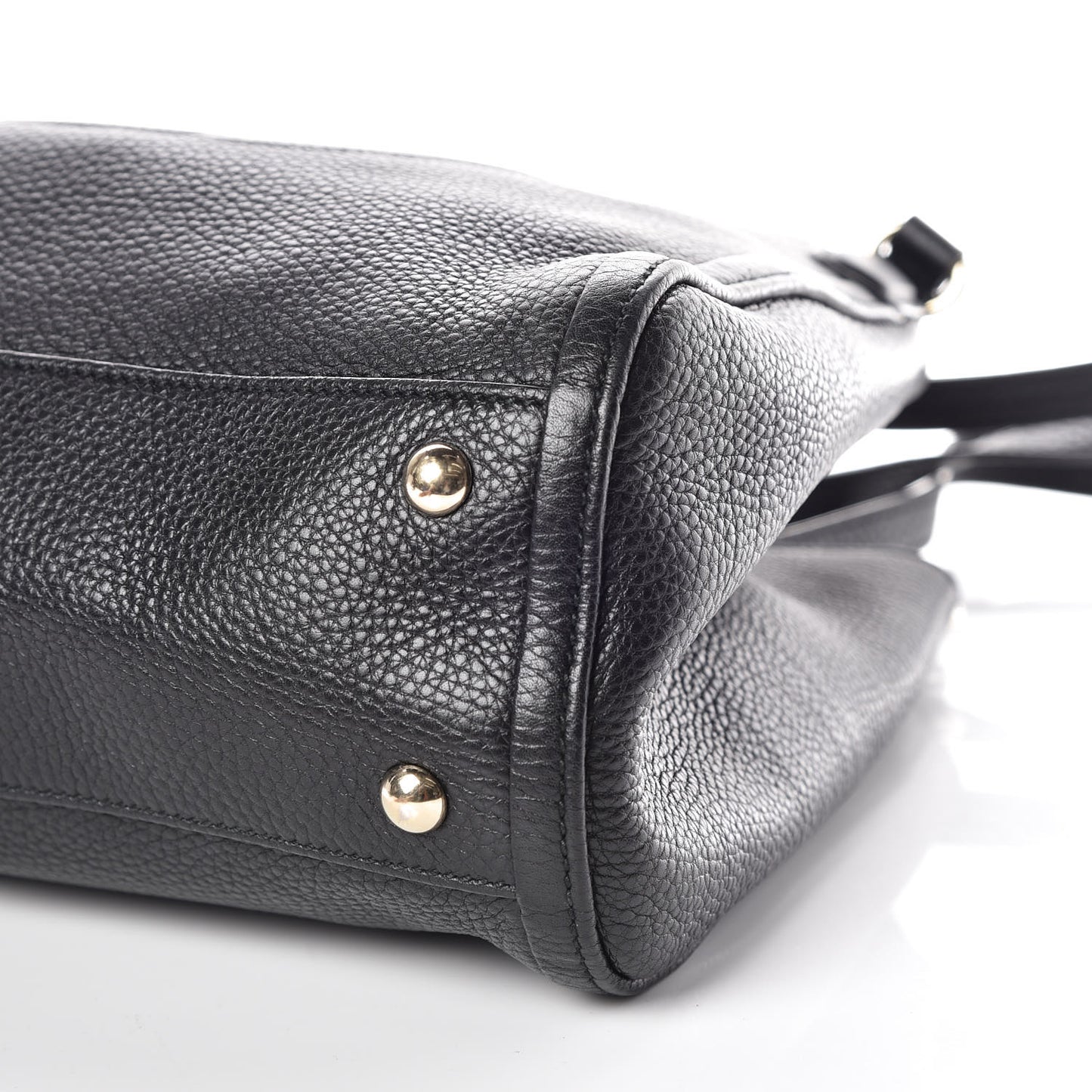 Pebbled Calfskin Small Soho Shoulder Bag Black
