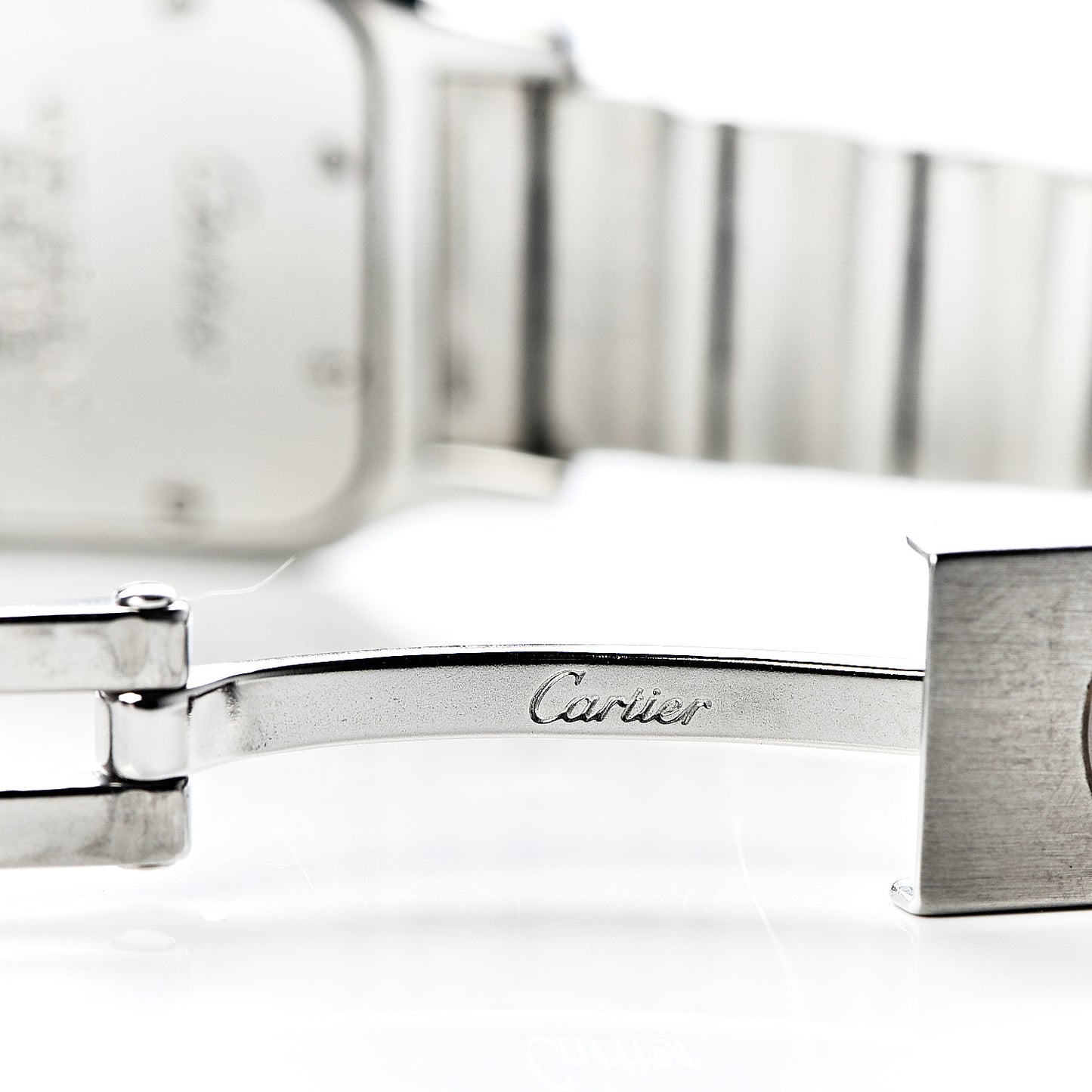 Stainless Steel 18K Yellow Gold 24mm Santos De Cartier Galbee Quartz Watch