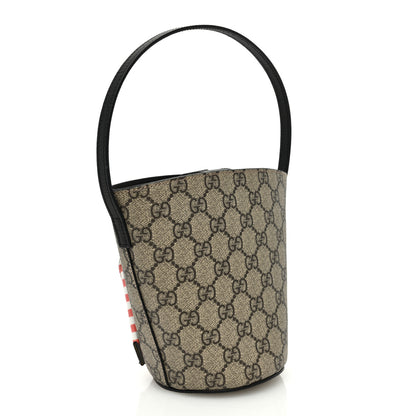 Gucci GG Supreme Monogram Childrens Chick Bucket Bag Black 3 of 11