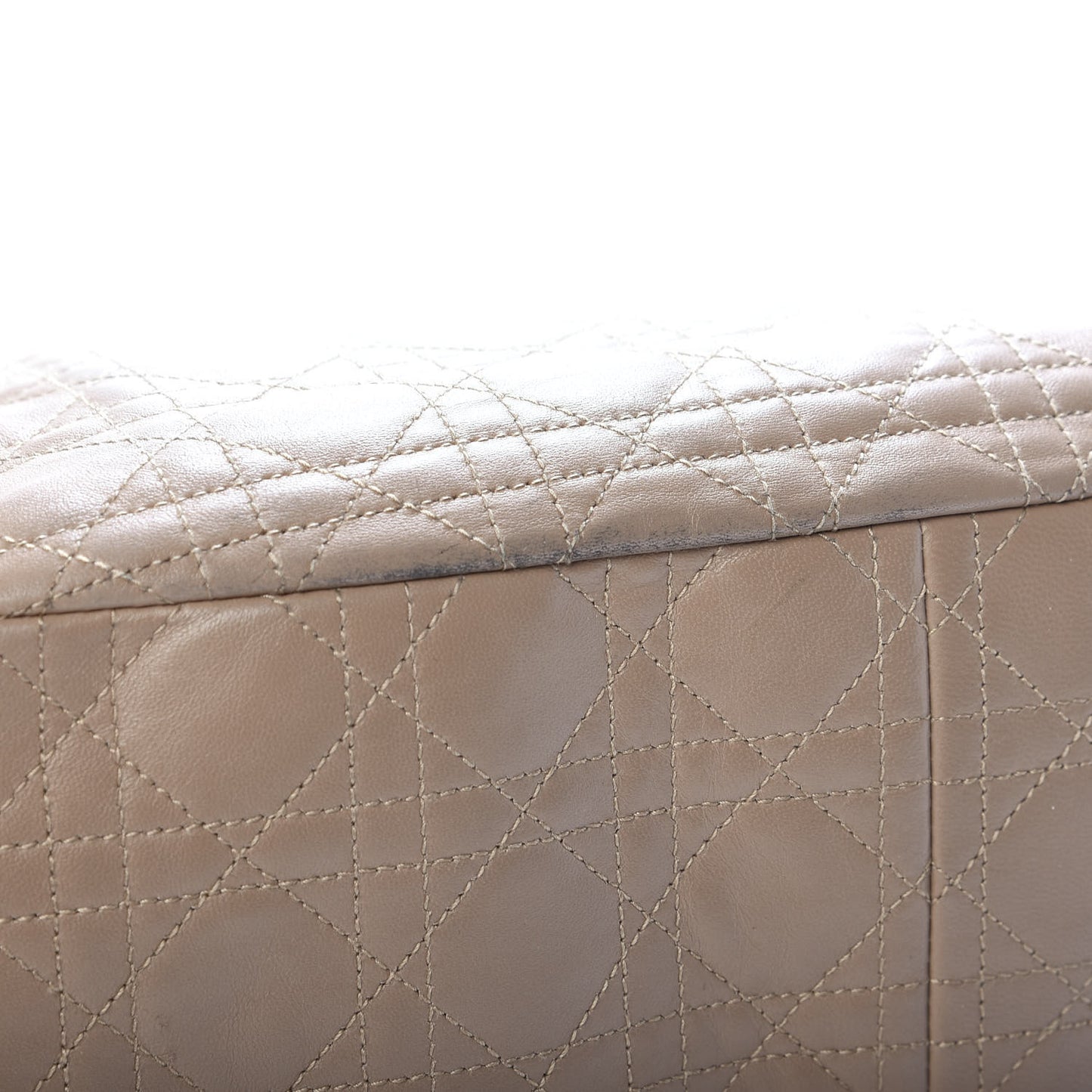 Lambskin Cannage Large Dior Soft Hobo Beige
