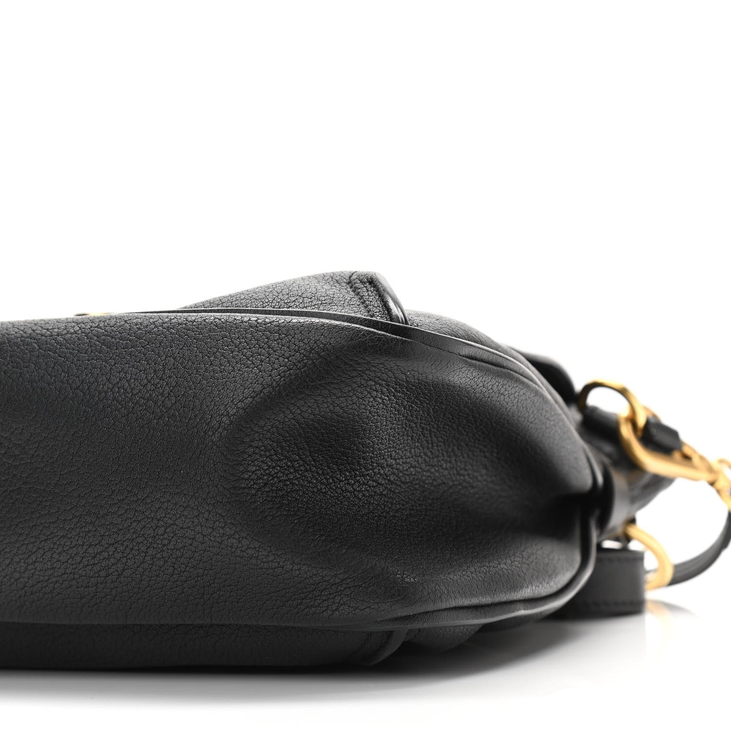 Grained Lambskin Calfskin Small Lexa Shoulder Bag Black