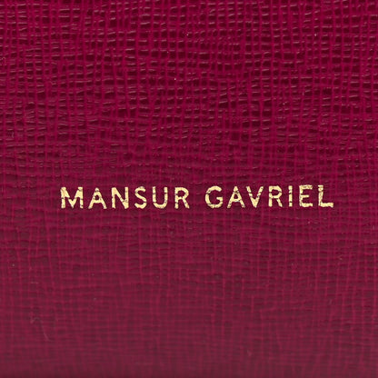 Mansur Gavriel Saffiano Mini Mini Bucket Bag Dark Pink 6 of 15