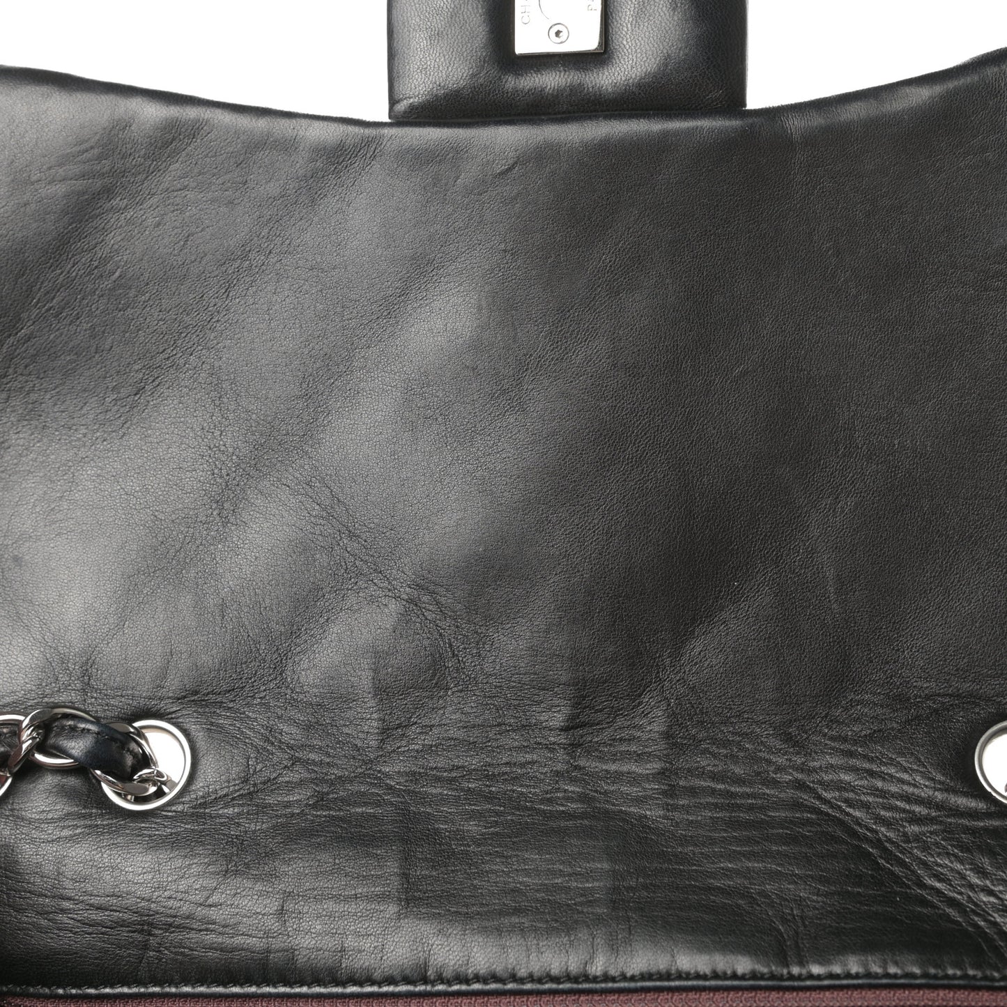 Lambskin Quilted Jumbo Single Flap Black