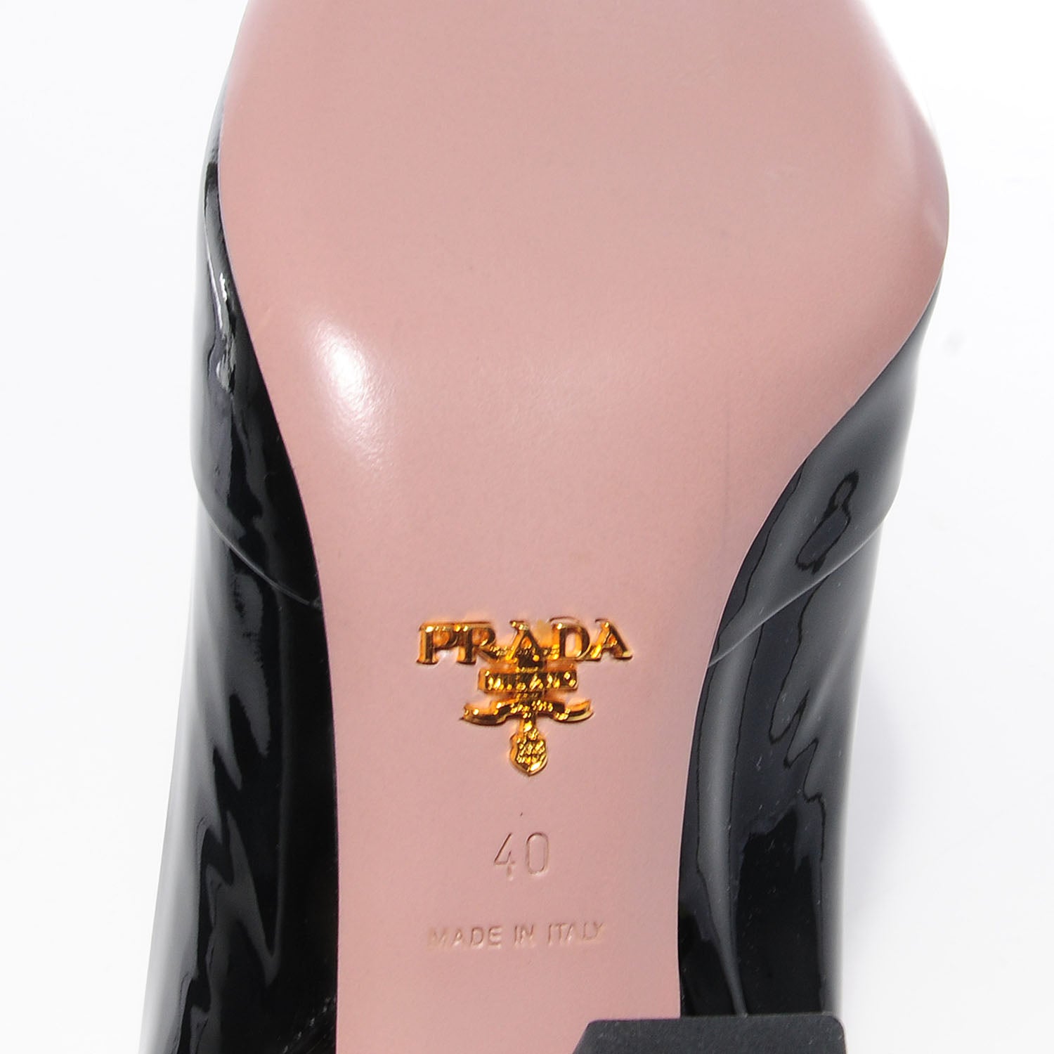 Prada Vernice Slingback Pumps 40 Black 6 of 8