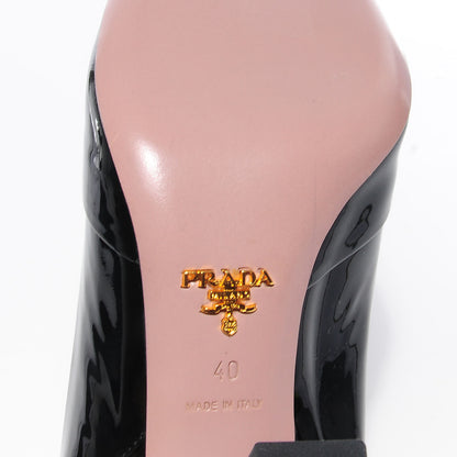 Prada Vernice Slingback Pumps 40 Black 6 of 8