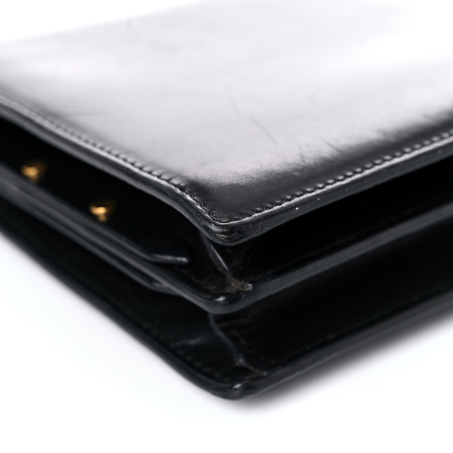 Saint Laurent Smooth Calfskin Monogram Cassandra Clasp Bag Black 11 of 28