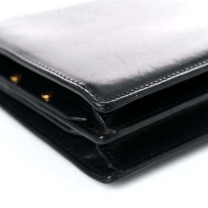 Saint Laurent Smooth Calfskin Monogram Cassandra Clasp Bag Black 11 of 28