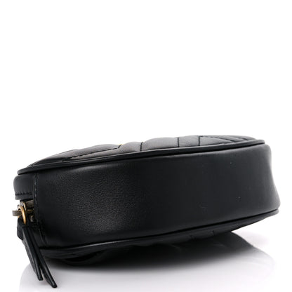 Gucci Calfskin Matelasse GG Marmont Belt Bag 85 34 Black 4 of 11