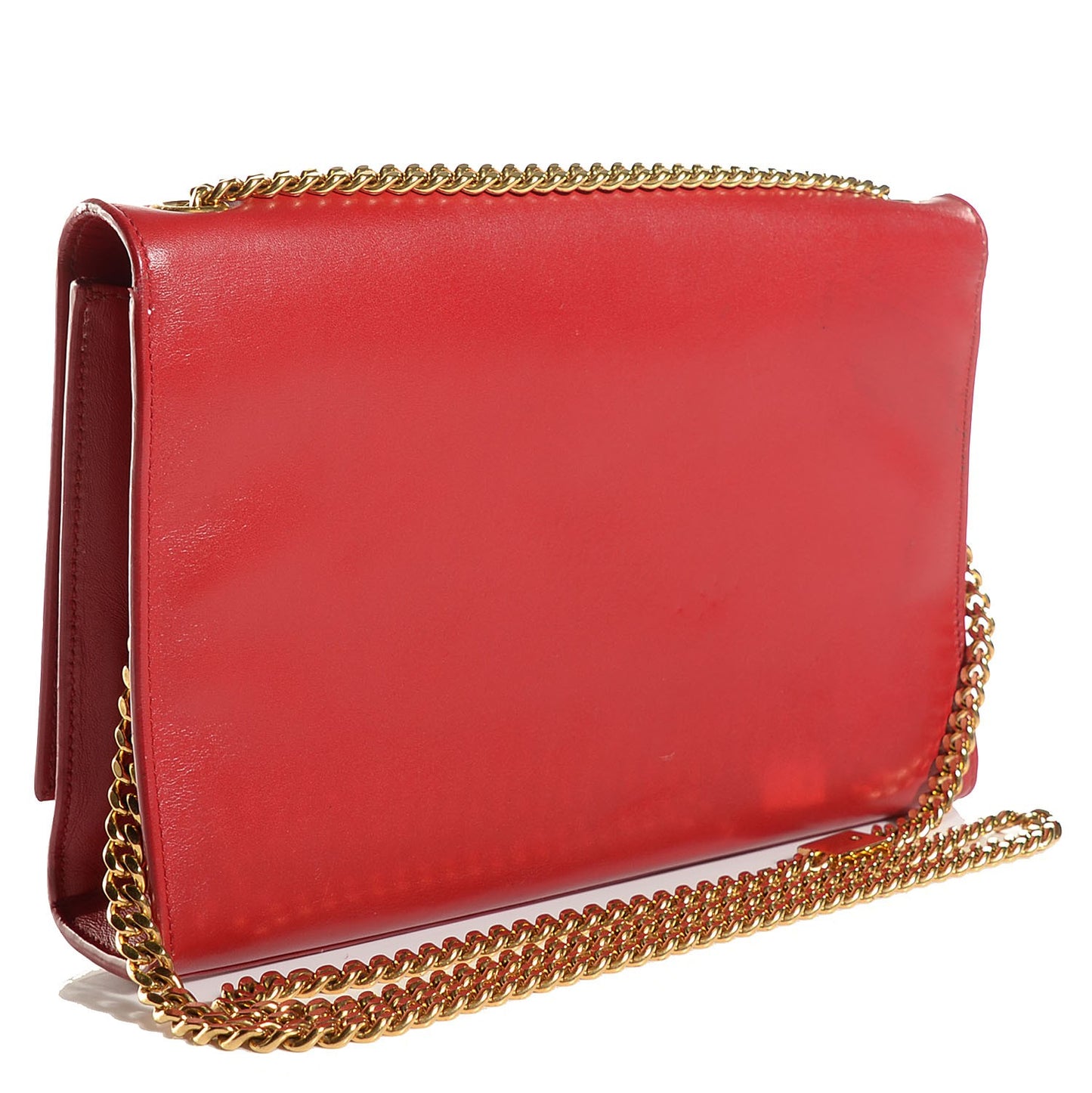 Smooth Calfskin Medium Classic Monogram Kate Tassel Satchel Lipstick Red